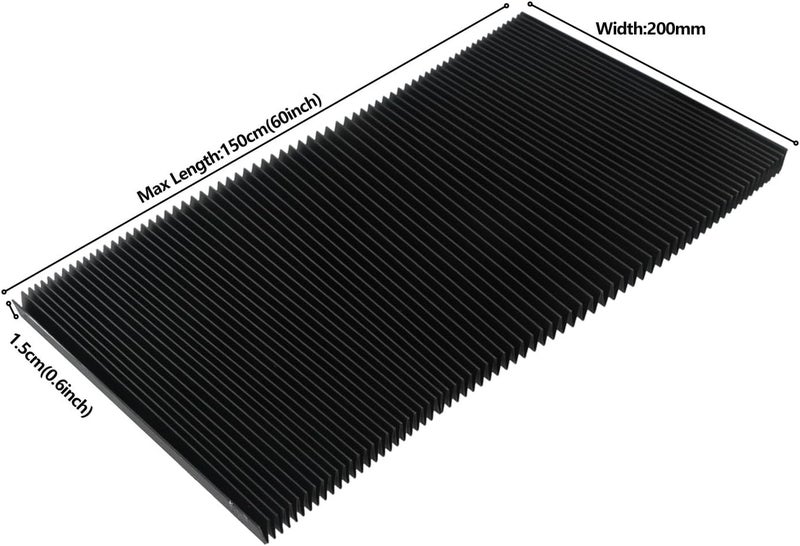 Clashpower CNC Machine Accordion Dust Cover,Milling Machine Flexible Protective Cover,Bellows Waterproof Protective Cover(200mm), as picture show, V7B9J880DB830MWJ73VDV - Image 5